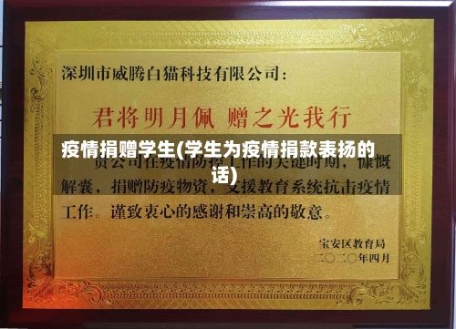疫情捐赠学生(学生为疫情捐款表扬的话)-第2张图片