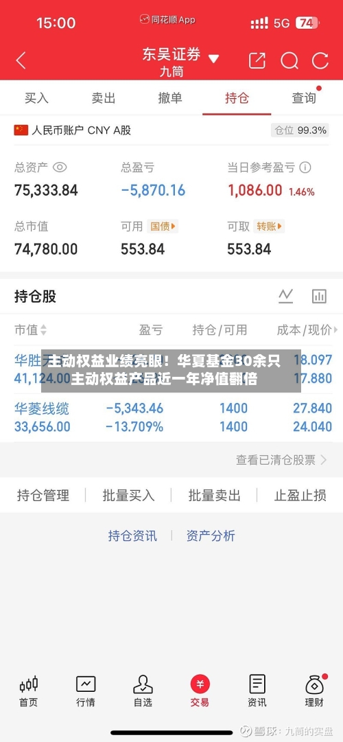 主动权益业绩亮眼!华夏基金30余只主动权益产品近一年净值翻倍-第2张图片