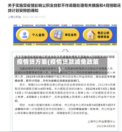 疫情贷方案(疫情贷款减免政策)-第2张图片