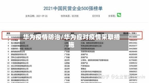 华为疫情防治/华为应对疫情采取措施