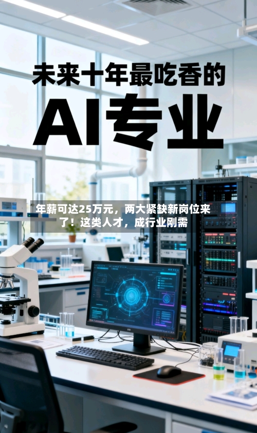 年薪可达25万元，两大紧缺新岗位来了！这类人才，成行业刚需