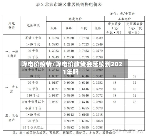 降电价疫情/降电价政策会延续到2021年吗-第2张图片