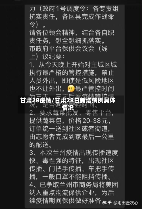甘肃28疫情/甘肃28日新增病例具体情况-第2张图片