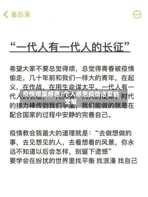 疫情赠菜感恩/个人感恩疫情送菜的文案