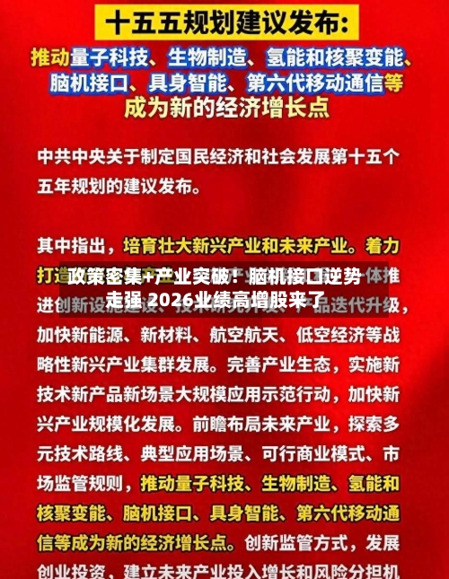 政策密集+产业突破！脑机接口逆势走强 2026业绩高增股来了