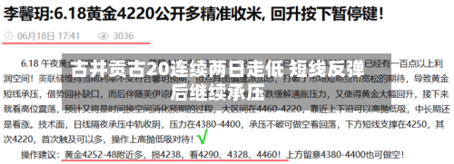 古井贡古20连续两日走低 短线反弹后继续承压-第3张图片
