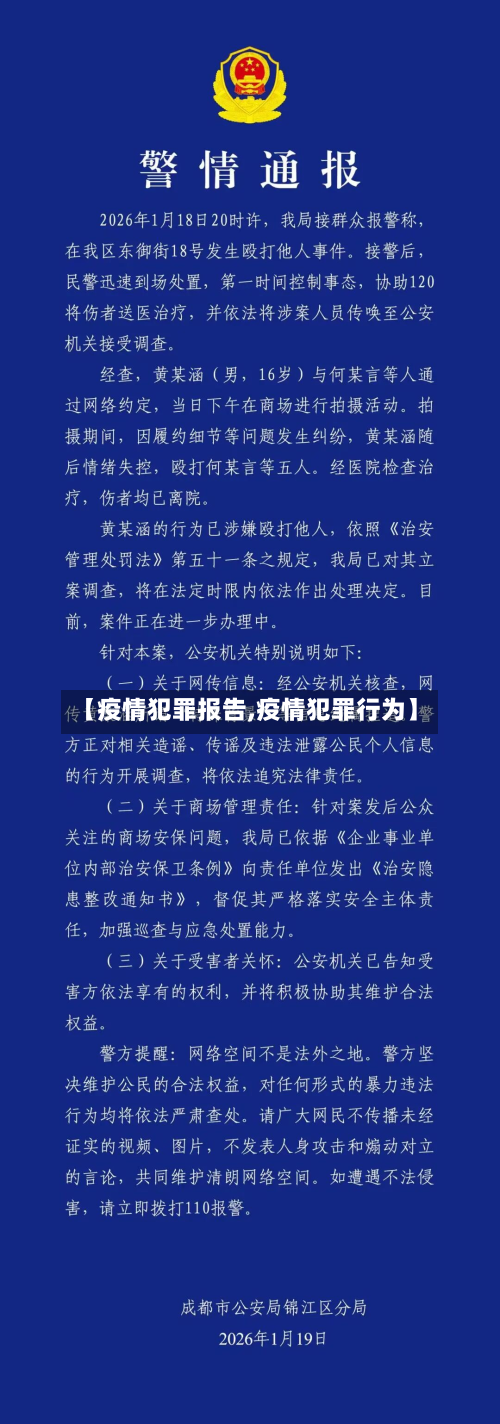 【疫情犯罪报告,疫情犯罪行为】