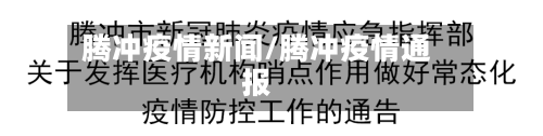 腾冲疫情新闻/腾冲疫情通报-第2张图片