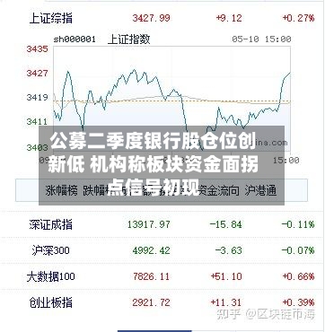 公募二季度银行股仓位创新低 机构称板块资金面拐点信号初现-第2张图片