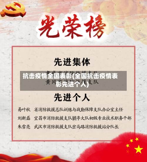 抗击疫情全国表彰(全国抗击疫情表彰先进个人)-第2张图片