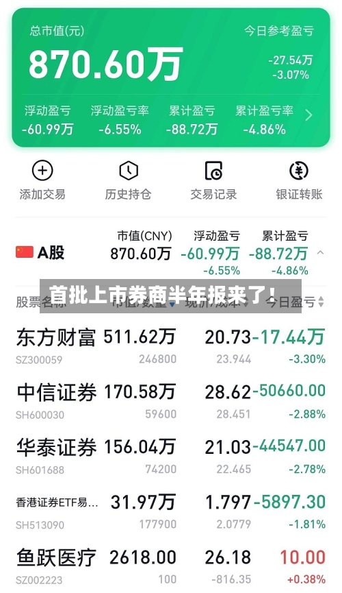首批上市券商半年报来了!-第2张图片