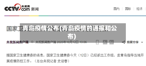 青岛疫情公布(青岛疫情的通报和公布)-第3张图片