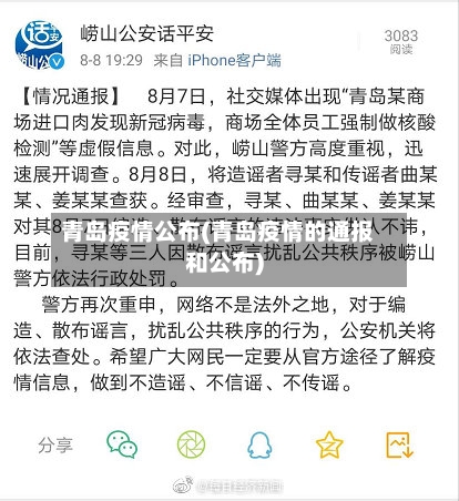 青岛疫情公布(青岛疫情的通报和公布)-第2张图片