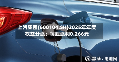 上汽集团(600104.SH)2025年年度权益分派:每股派利0.266元-第3张图片