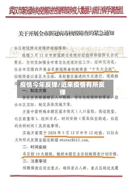 疫情今年反弹/近来疫情有所反弹
