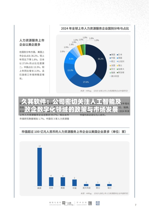 久其软件：公司密切关注人工智能及政企数字化领域的政策与市场发展