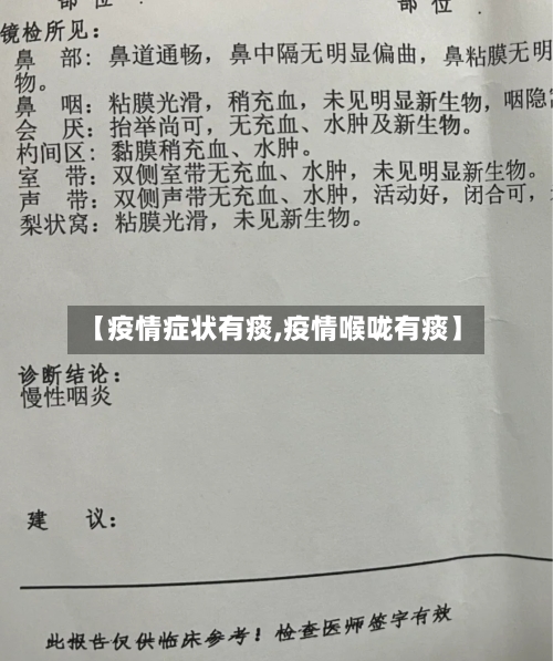 【疫情症状有痰,疫情喉咙有痰】-第2张图片