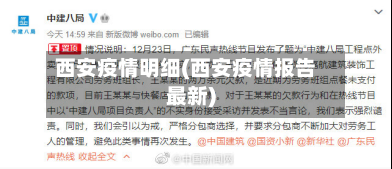 西安疫情明细(西安疫情报告最新)