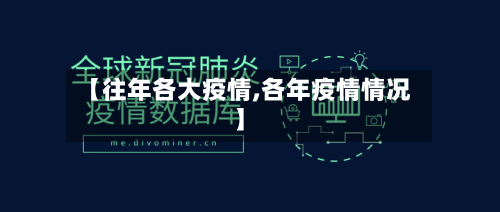 【往年各大疫情,各年疫情情况】