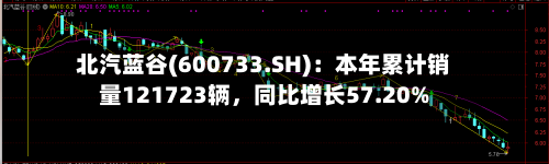 北汽蓝谷(600733.SH)：本年累计销量121723辆，同比增长57.20%