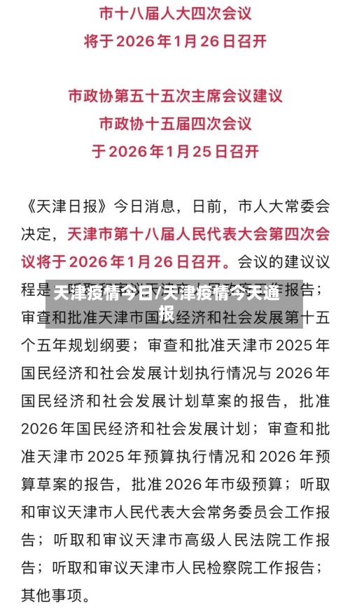 天津疫情今日/天津疫情今天通报