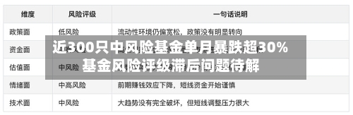 近300只中风险基金单月暴跌超30% 基金风险评级滞后问题待解-第2张图片