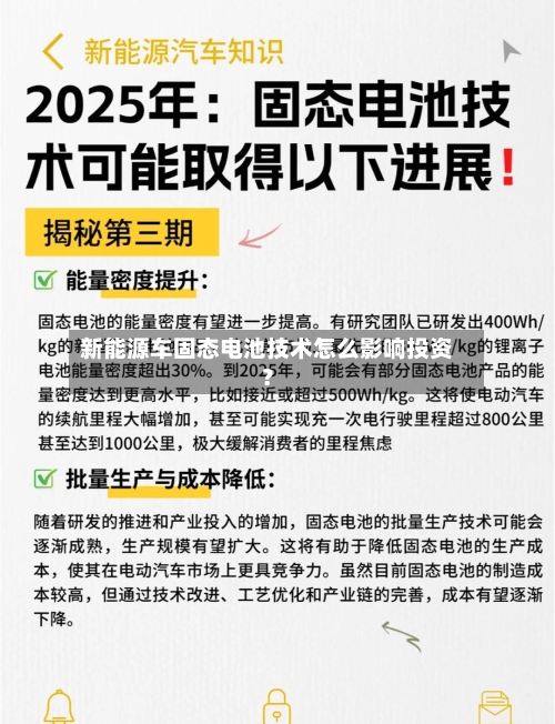 新能源车固态电池技术怎么影响投资？