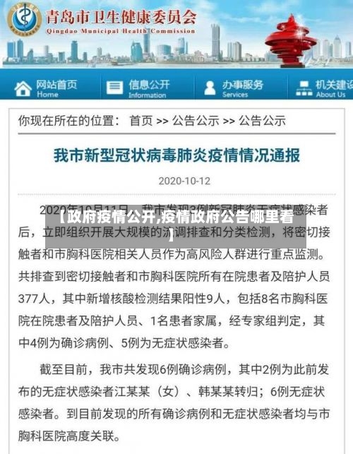 【政府疫情公开,疫情政府公告哪里看】-第2张图片