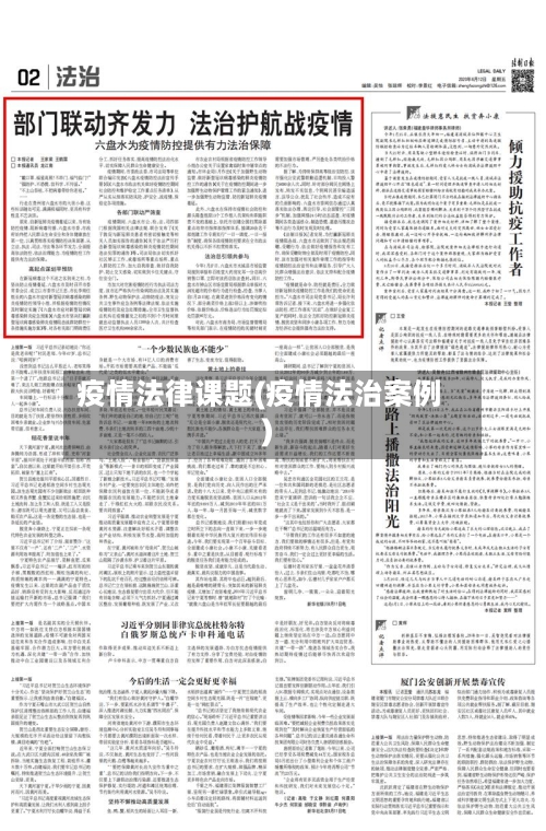 疫情法律课题(疫情法治案例)-第3张图片
