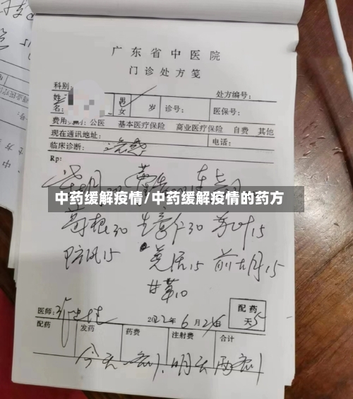 中药缓解疫情/中药缓解疫情的药方