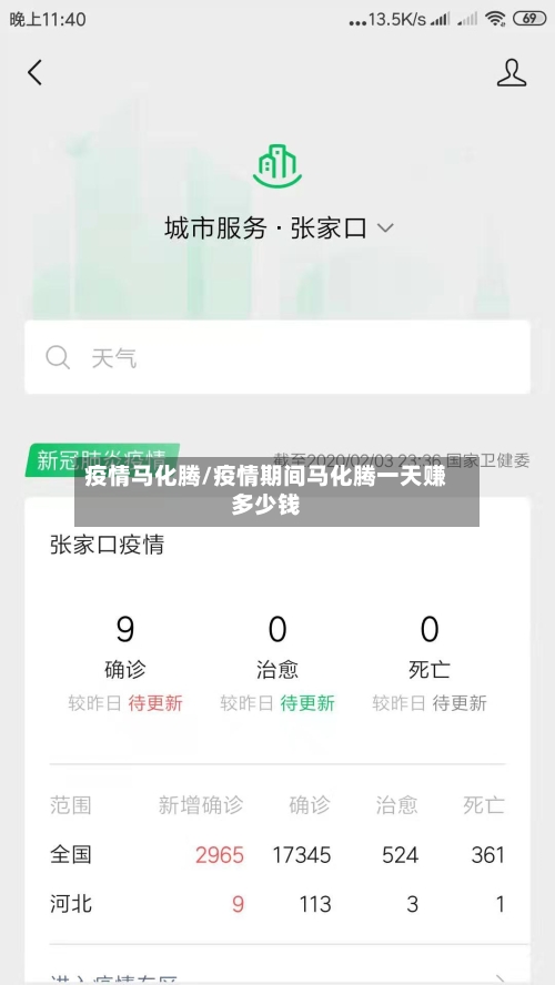 疫情马化腾/疫情期间马化腾一天赚多少钱