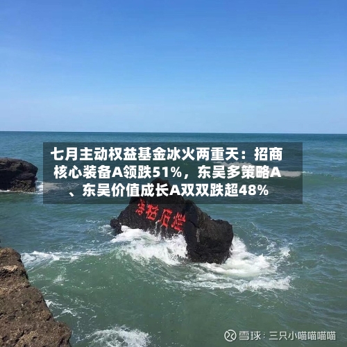 七月主动权益基金冰火两重天：招商核心装备A领跌51%，东吴多策略A、东吴价值成长A双双跌超48%