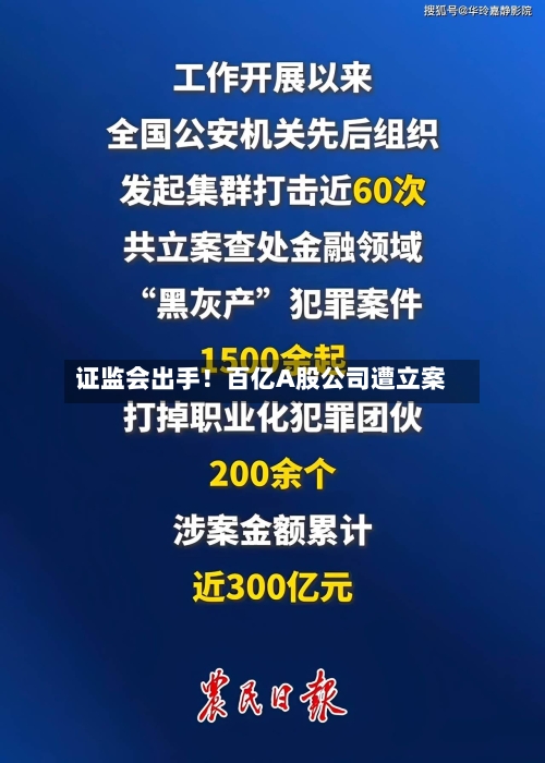 证监会出手！百亿A股公司遭立案