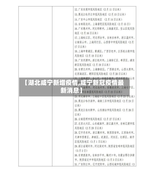 【湖北咸宁新增疫情,咸宁新冠疫情最新消息】-第2张图片