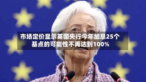 市场定价显示英国央行今年加息25个基点的可能性不再达到100%