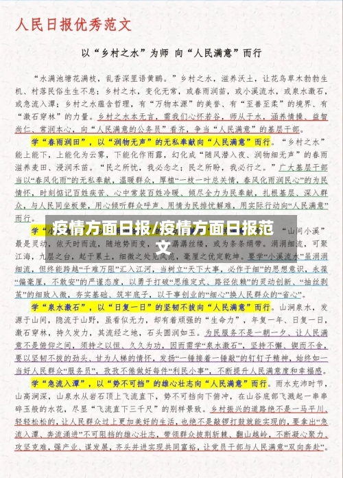 疫情方面日报/疫情方面日报范文