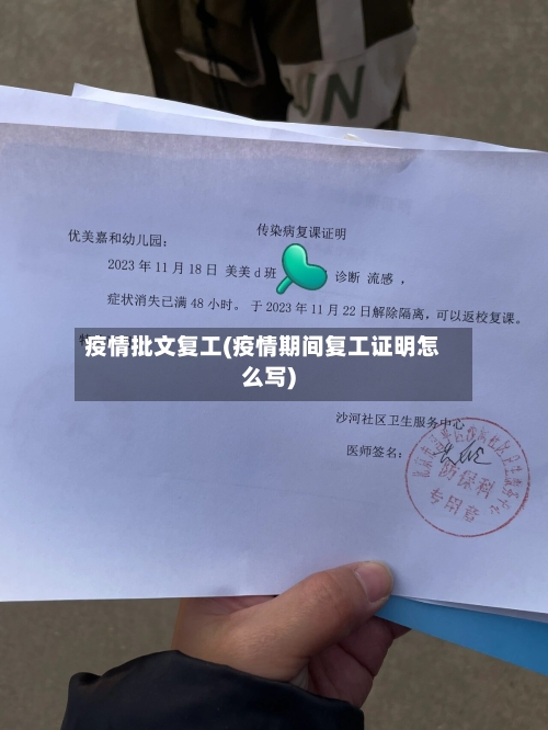疫情批文复工(疫情期间复工证明怎么写)-第3张图片