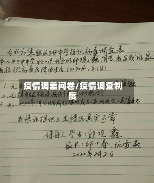 疫情调差问卷/疫情调查制度-第3张图片