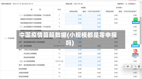 中国疫情蔓延数据(小规模都是零申报吗)