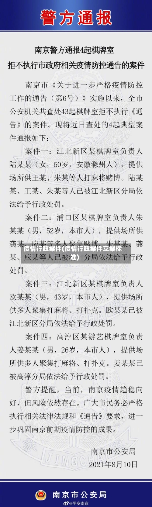 疫情行政案件(疫情行政案件立案标准)