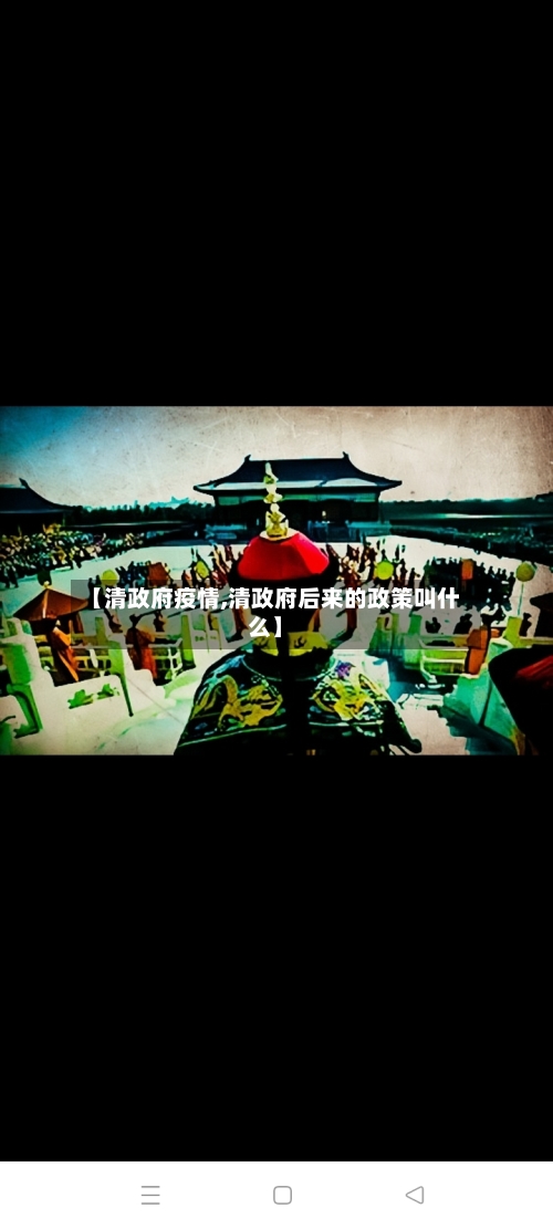 【清政府疫情,清政府后来的政策叫什么】-第2张图片