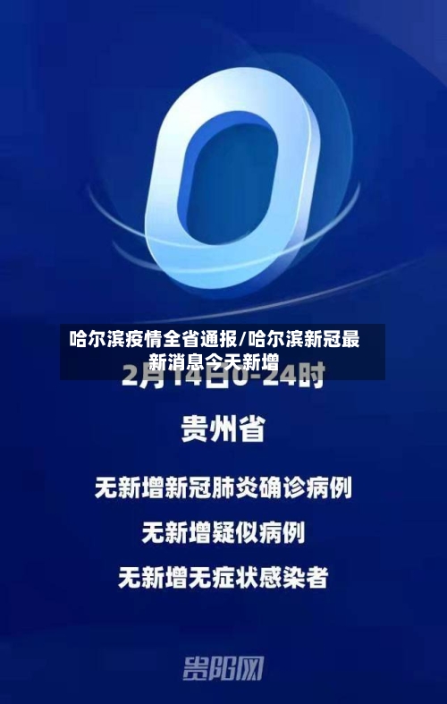 哈尔滨疫情全省通报/哈尔滨新冠最新消息今天新增