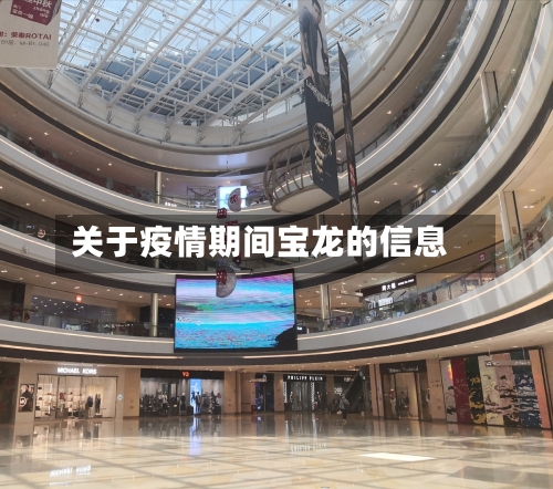 关于疫情期间宝龙的信息