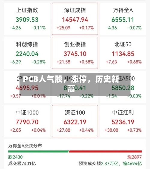 PCB人气股，涨停，历史新高-第3张图片
