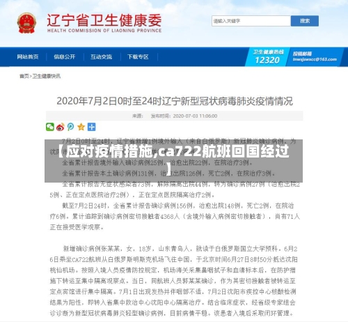 【应对疫情措施,ca722航班回国经过】-第3张图片