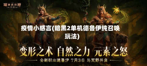 疫情小感言(暗黑2单机德鲁伊纯召唤玩法)-第2张图片