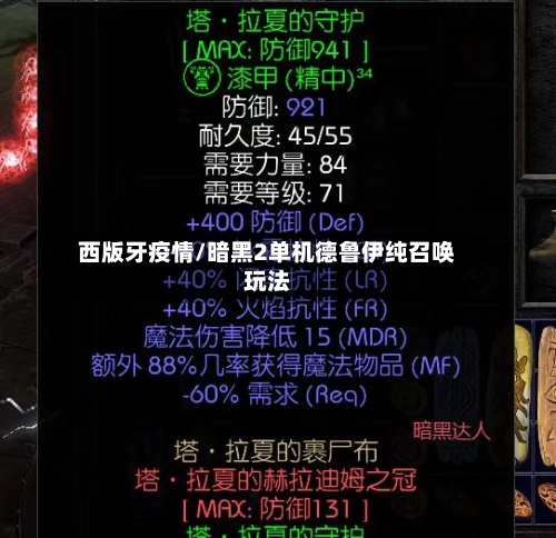 西版牙疫情/暗黑2单机德鲁伊纯召唤玩法-第2张图片