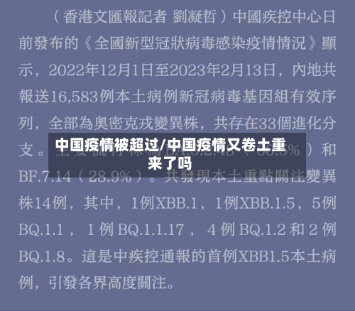 中国疫情被超过/中国疫情又卷土重来了吗