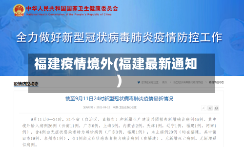 福建疫情境外(福建最新通知)