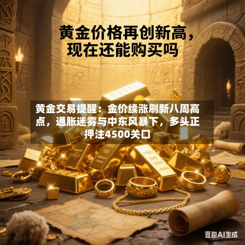 黄金交易提醒：金价续涨刷新八周高点，通胀迷雾与中东风暴下，多头正押注4500关口